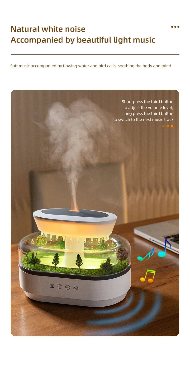 250ml Raindrop Aroma Diffuser with Color Light