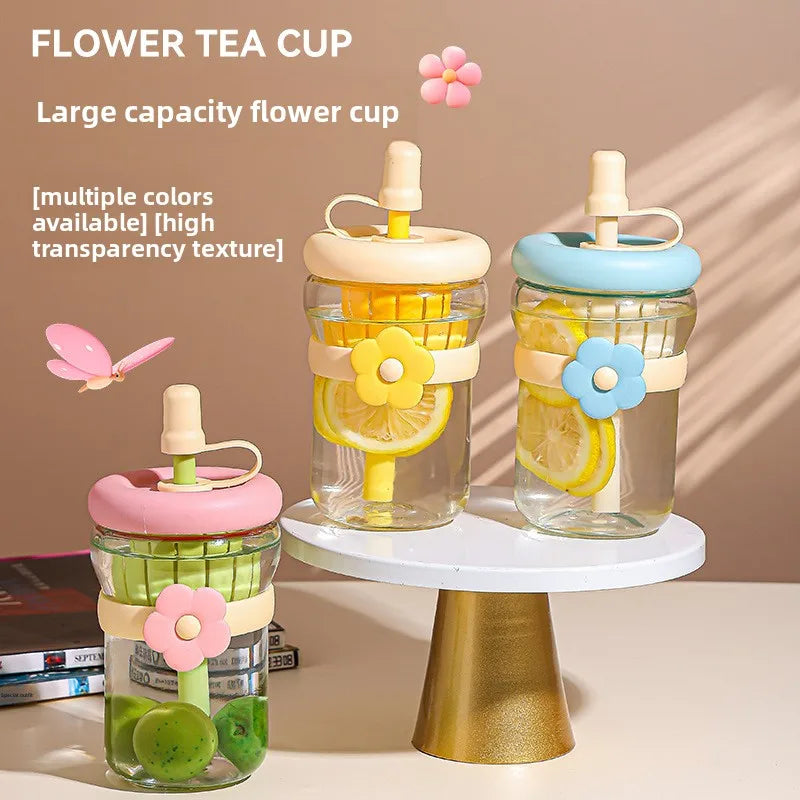 Cute Glass Flower Cartoon Tea Strainer