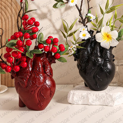 Heart-shaped Resin Vase for Flower Arrangement