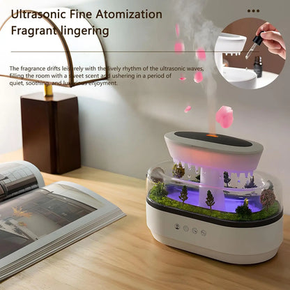 250ml Raindrop Aroma Diffuser with Color Light