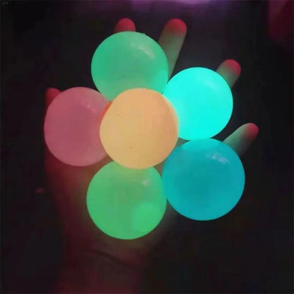 Luminous Sticky Balls Set