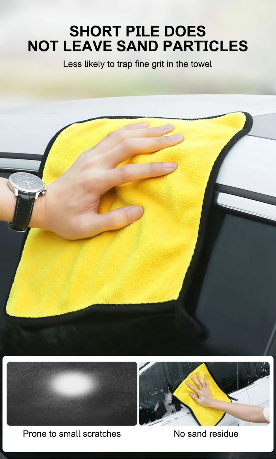 SEAMETAL High-end Microfiber Towel Car Wash Towel Detailing Cleaning Cloth Car Wash Drying Towel Car Absorbent Cleaning Products