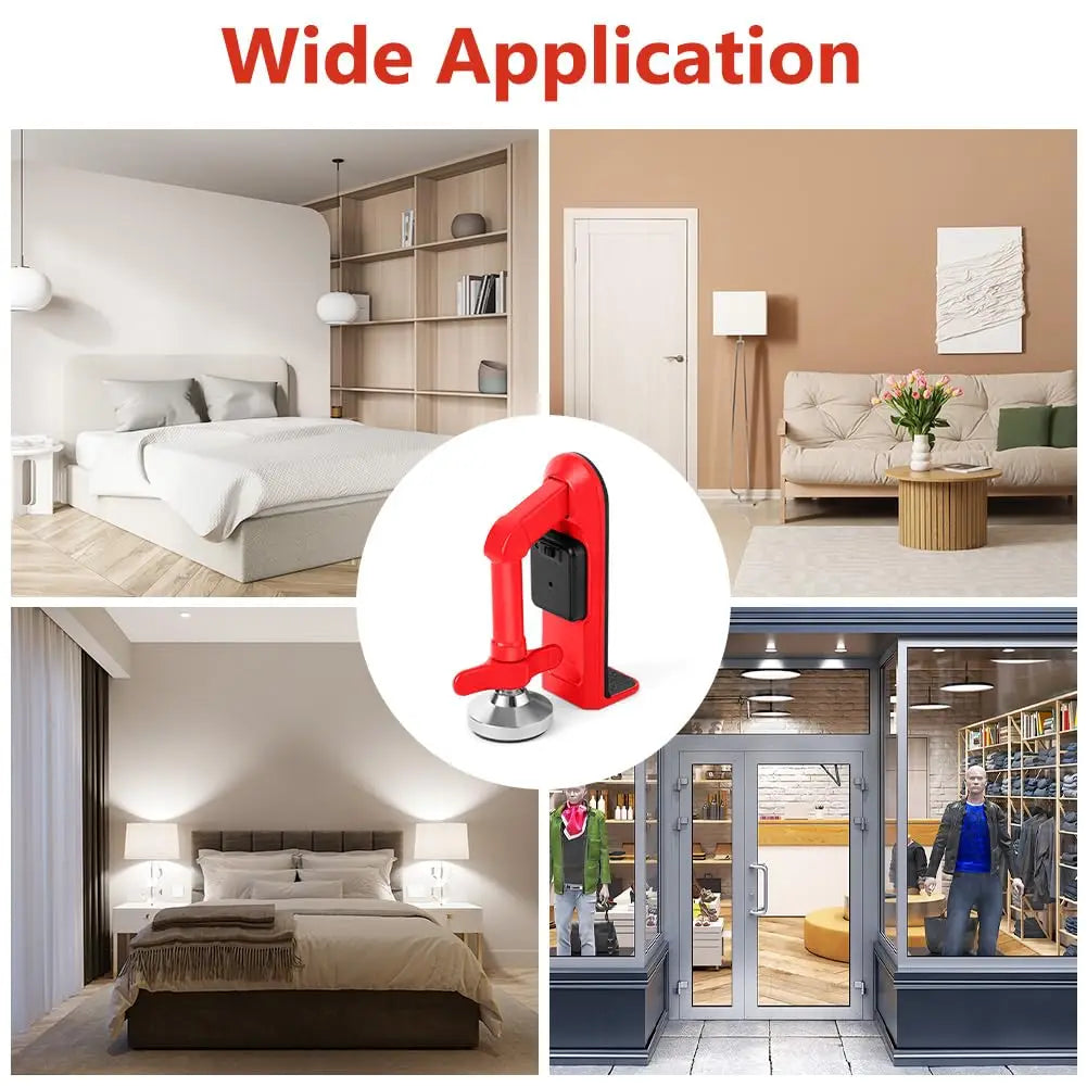 Door Stop Alarm,Portable Door Lock Brace,Adjustable Non-Slip Door Jammer Personal Protection Home Security for Hotel Travel