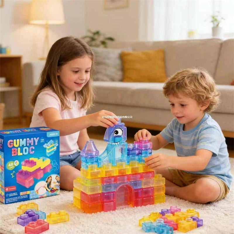 Squishy Jelly Building Blocks Soft Stretchy Sensory Toys For Kids Teens Perfect For Party Playroom Table Decor Birthday Gift
