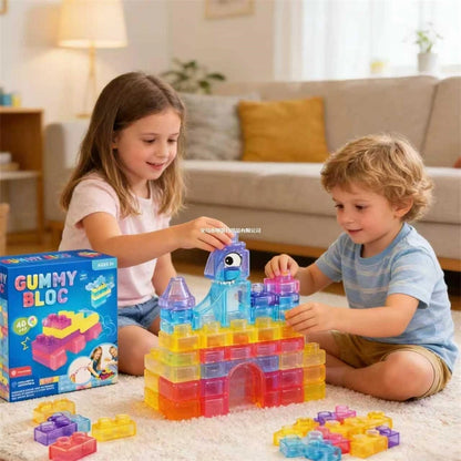 Squishy Jelly Building Blocks Soft Stretchy Sensory Toys For Kids Teens Perfect For Party Playroom Table Decor Birthday Gift
