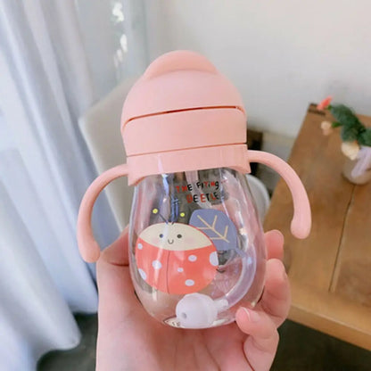 350 ML Children Portable Straw Drinkware Sports Travel Drinking Bottles Water Cup Cute Cartoon Water Bottle Outdoor
