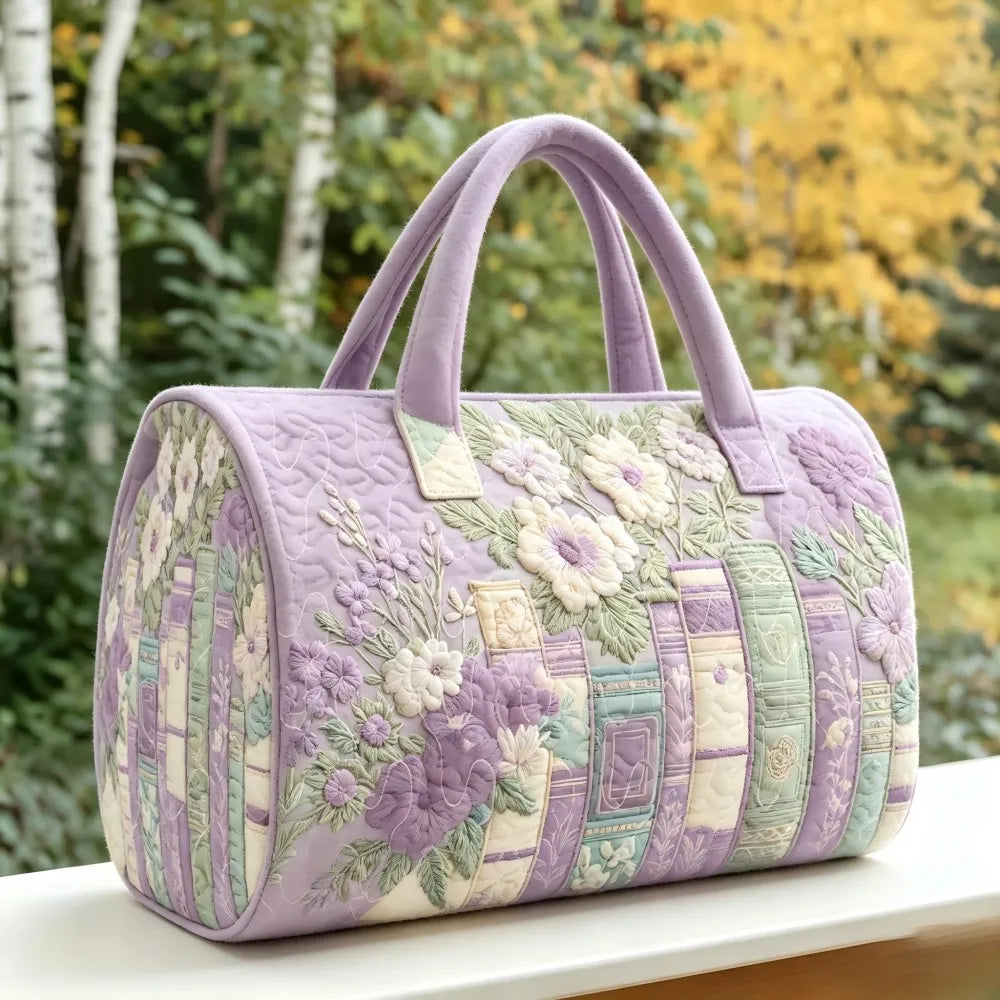 American style new women's literature retro book flower print circular handbag
