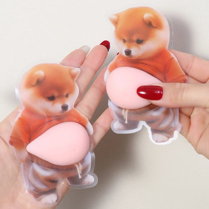 Cute Shiba Inu Silicone Belly Door Stopper,Self-Adhesive Sticker Door Stop ,Anti-Collision Stickers For Home Car Door Protector
