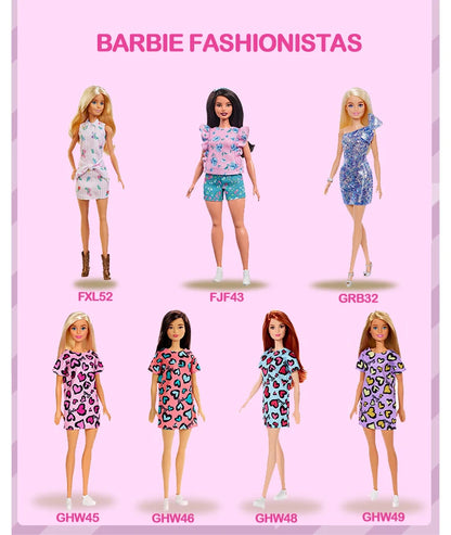 Original Mattel Barbie Fashionistas Doll Music Star Blonde Hair Bjd with Accessories Toys for Girls Collection Educational Props