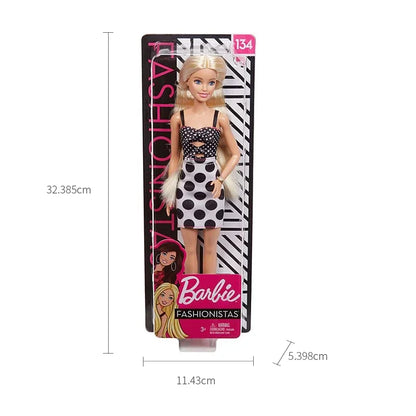 Original Mattel Barbie Fashionistas Doll Music Star Blonde Hair Bjd with Accessories Toys for Girls Collection Educational Props