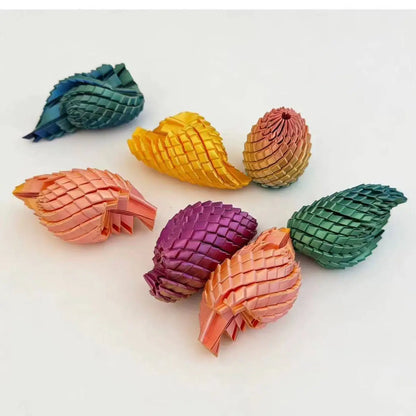2 Sizes 3D Printed Rotating Spiral Dragon Egg Colorful Articulated Fidget Toy Anti Anxiety Stress Relief Sensory Toy