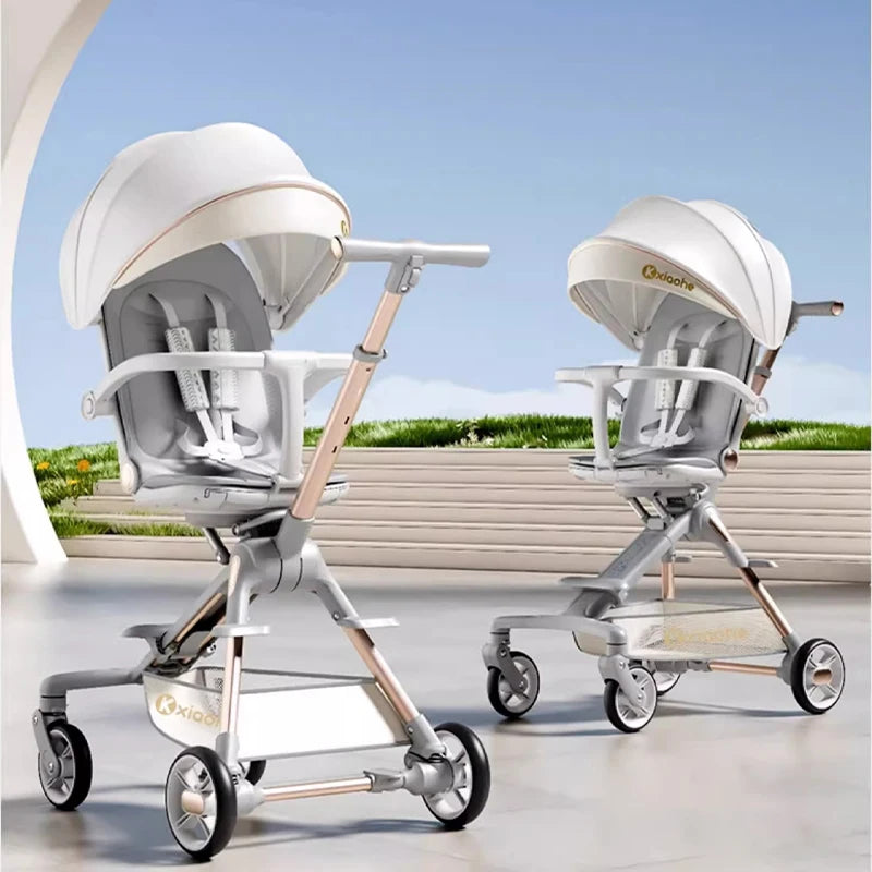 Baby Stroller Can Sit and Lie Down Foldable Lightweight Travel Two-way High Landscape Six Shock Absorption Comfortable Seat