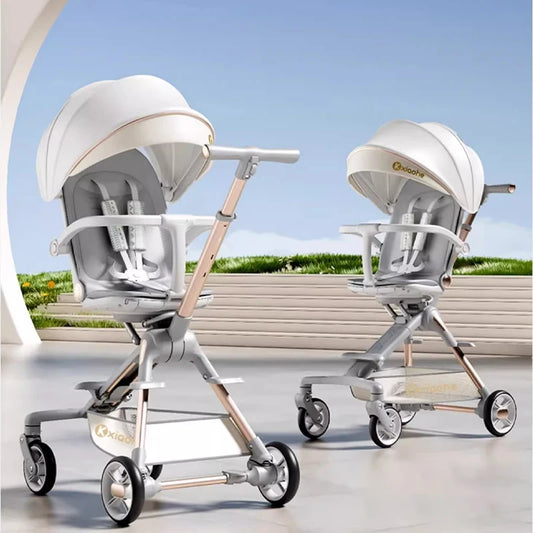 Baby Stroller Can Sit and Lie Down Foldable Lightweight Travel Two-way High Landscape Six Shock Absorption Comfortable Seat