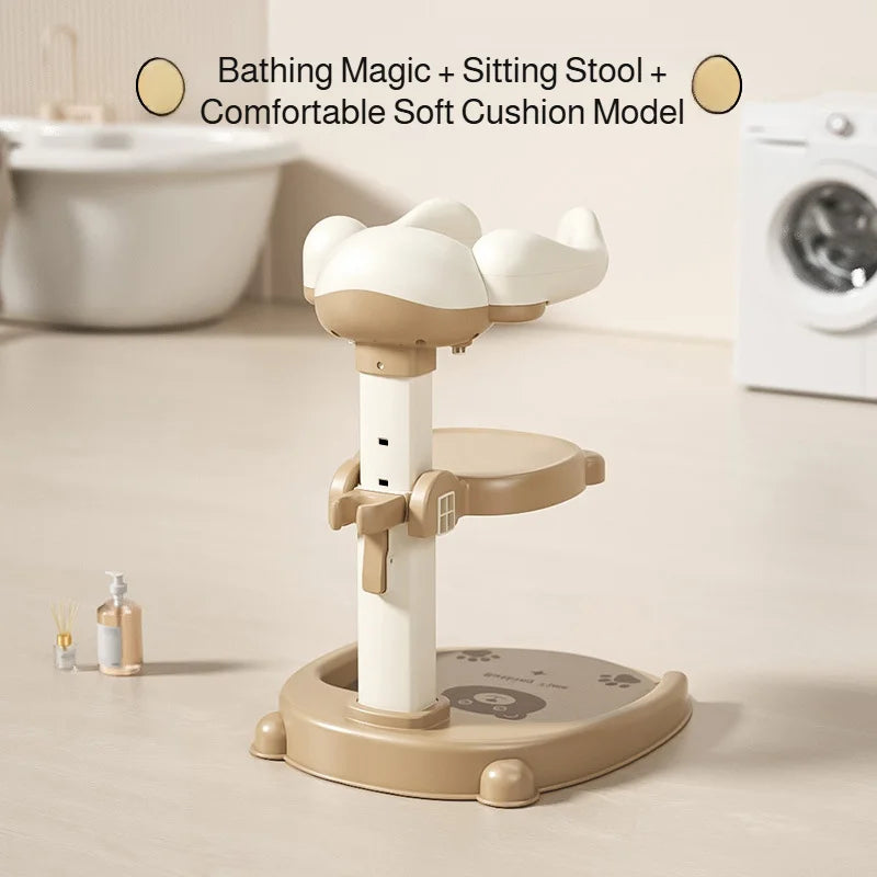 Baby Standing Shower Stand Adjustable Children's Bath Device Household Non-Slip Children's Bath Stand Baby Bath Stand Support