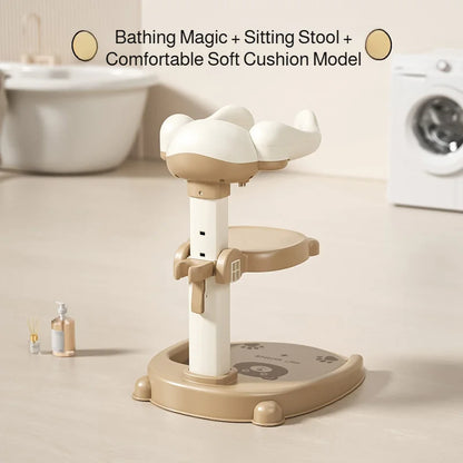Baby Standing Shower Stand Adjustable Children's Bath Device Household Non-Slip Children's Bath Stand Baby Bath Stand Support