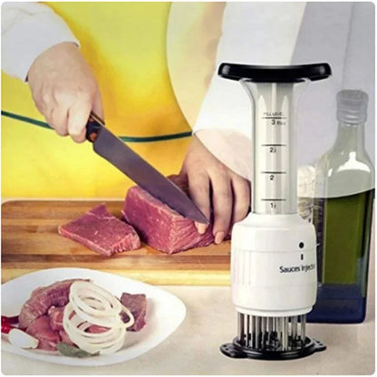 2 In 1 Meat Tenderizer Marinade Injector Barbecue Seasoning Sauce Injectors Kitchen Tools Gadgets BBQ Cooking Accessories