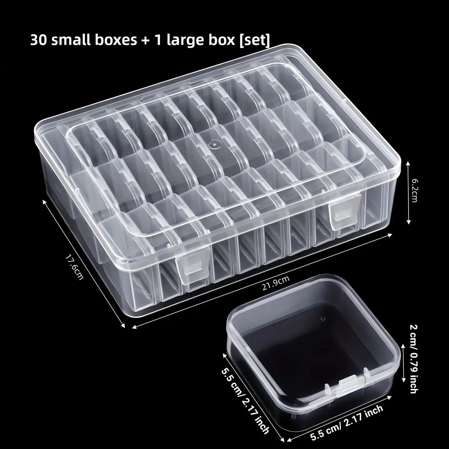 Transparent-bead Plastic Storage Box Desktop Bead-Making Separate Packaging Jewelry Accessory Transparent-plastic-beandesk-stora