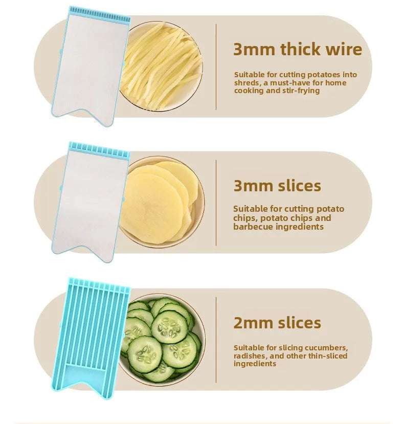 Multi-Functional Slicer, Kitchen Tool, Grater, Shredder, Potato Shredder, Double-Door Multi-Functional Slicer, Grater