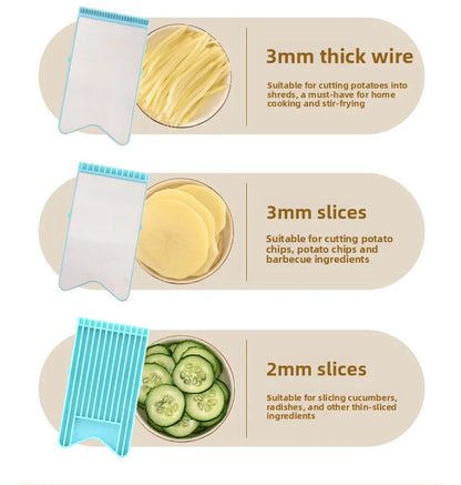 Multi-Functional Slicer, Kitchen Tool, Grater, Shredder, Potato Shredder, Double-Door Multi-Functional Slicer, Grater