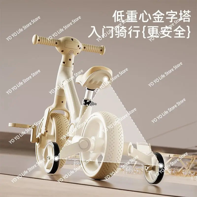 Children's balance scooter bike 1 to 3-6 years old children's baby toy bicycle 4-in-1 tricycle