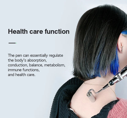 2/5 Heads Electric Acupuncture Point Massage Pen Meridian Energy Massage Pen Pain Relief Therapy Back Neck Face Beauty Roller