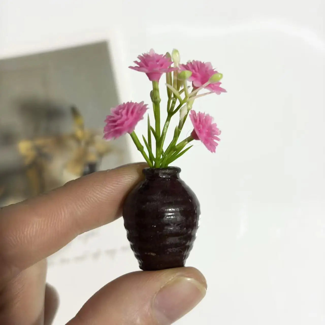 Ins Style Mini Ceramic Small Vase Refrigerator Sticker Creative 3D Stereo Home Decoration Magnet