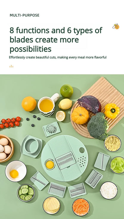 Multi-Functional Vegetable Salad Dehydrator Vegetable Cutter Household Cucumber and Potato Slices Drain Basket Fruit Drain Water