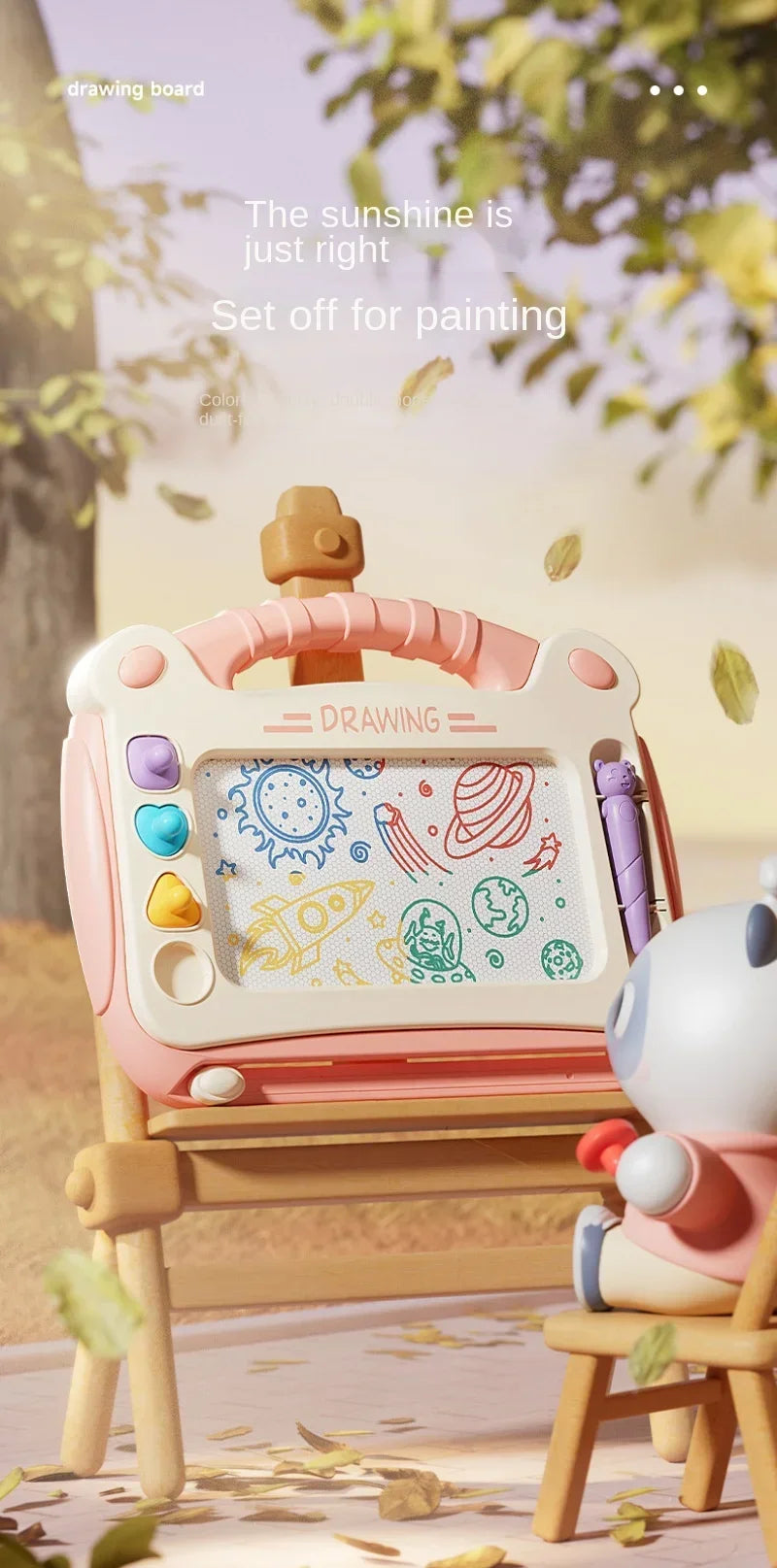 Kids Drawing Puzzle Board
