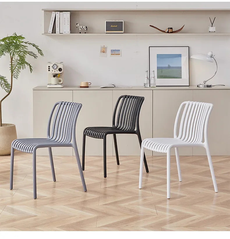 Balcony Plastic Backrest Leisure Luxury Chair Home Restaurant Dining Room Chair Sillas Para Comedor Beach Chairs For Kitchen