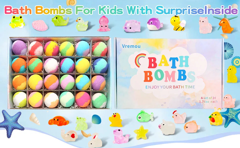 Kids Surprise Bath Bombs 24 Pack