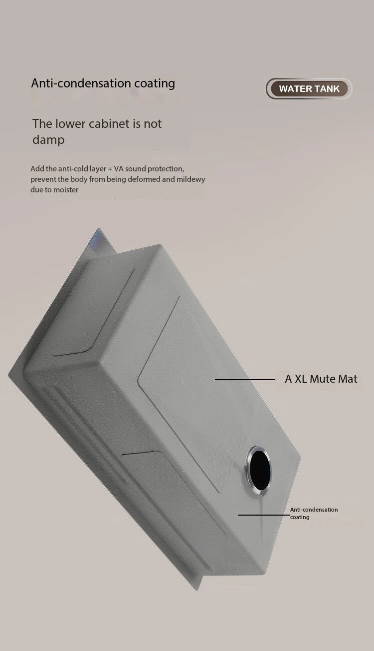 5.0MM Double Waterfall Sink Embossed Stainless Steel Kitchen Sink Large Single Slot Digital Display Wash Basin Dishwashing pond