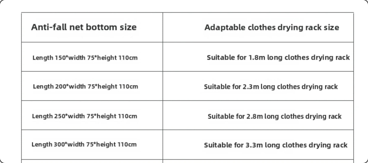 Anti-drop Clothes Outdoor High-rise Clothes Mesh Cover Clothes Household Anti-drop Mesh Pocket Balcony Telescopic Drying
