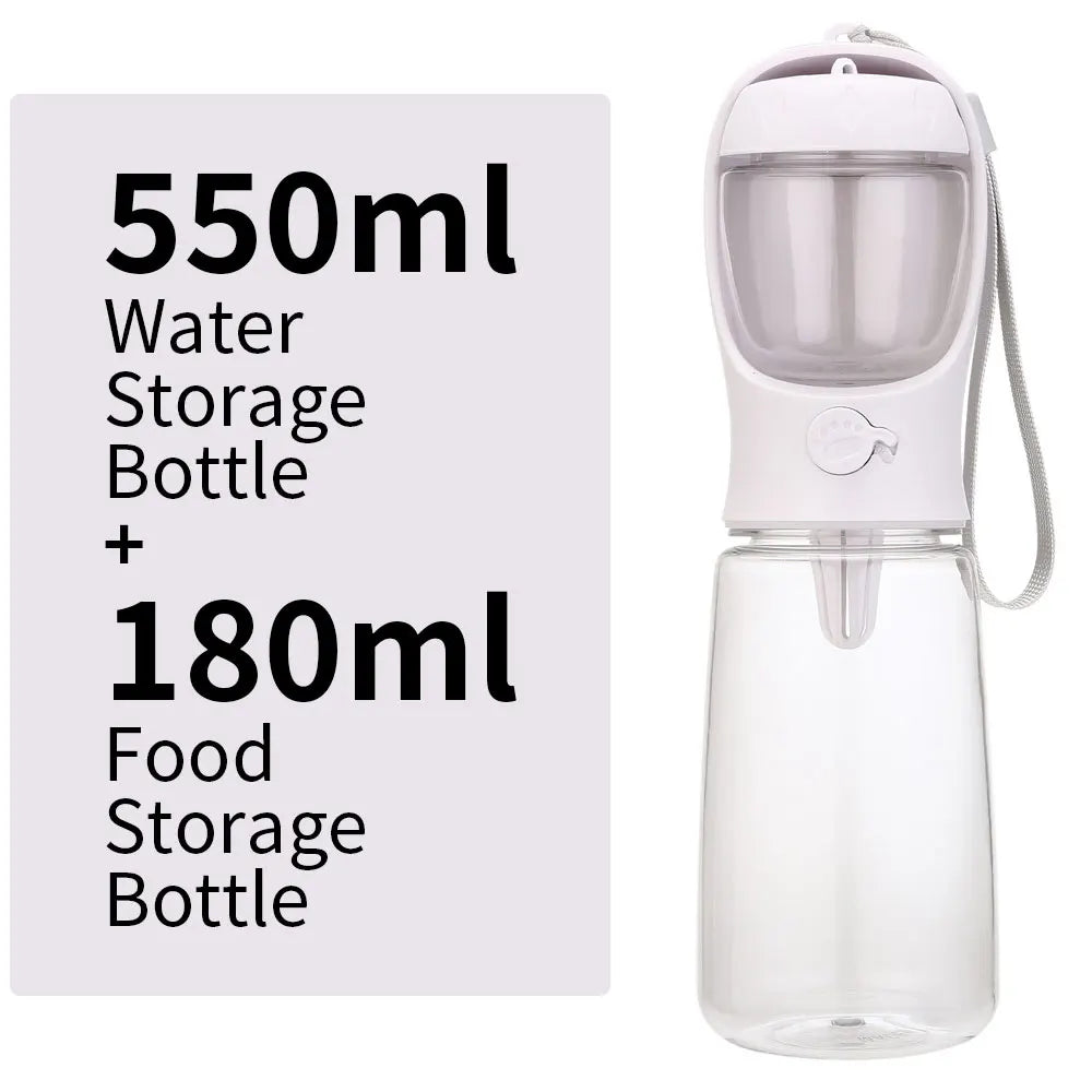 Portable Dog Cat Water Bottle with Storage Food and Water Container for Puppy Pets dogs Feeder Bowl Outdoor Travel Pet supplies
