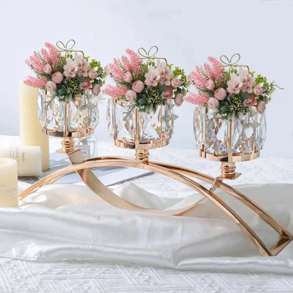 Hydroponic Plant Vases & Glass Vase Candlelight Dinner Props