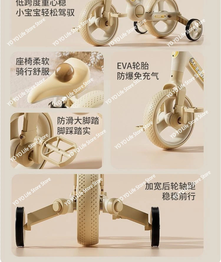 4-in-1 Kids Balance Tricycle