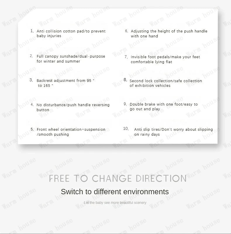 4-in-1 baby two-way stroller Multifunctional newborn baby stroller 3in1 Foldable Basket type seat baby carriage