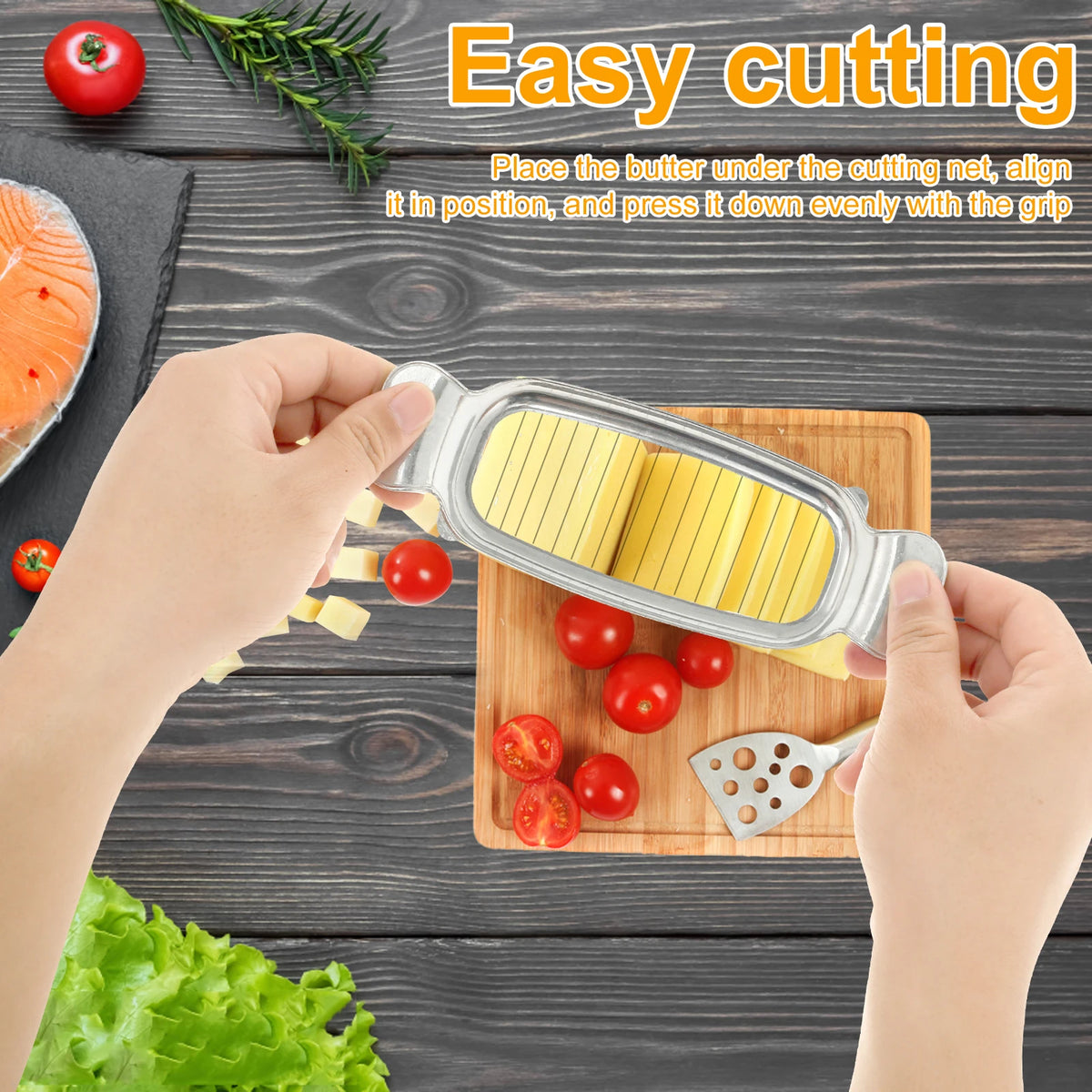 Butter Slicer Cutter Stainless Steel Cheese Slicer Multipurpose Wire Cheese Slicer Handheld Butter Slicing Tool Kitchen Gadgets
