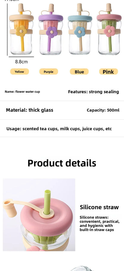 Cute Glass Flower Cartoon Tea Strainer