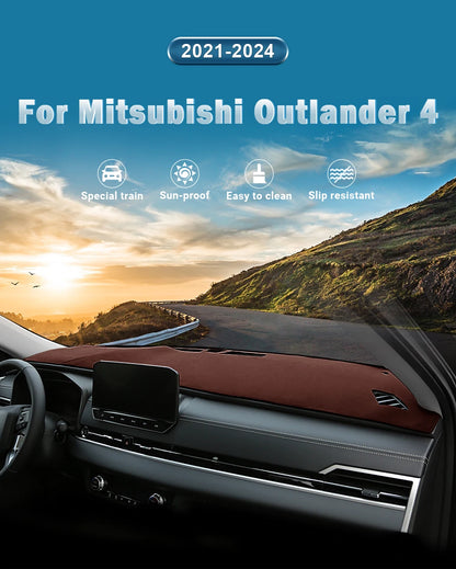 Car Dashboard Cover For Mitsubishi Outlander 4 PHEV 2021 2022 2023 2024 Instrument Desk Sun Shade Mat Non-slip Pad Accessories