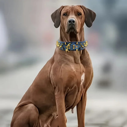 Domineering Spikes, Dog Collars, Medium and Large Rivets, Anti-bite Pet Collars, Rivets, Decorative Adjustable Dog Collars