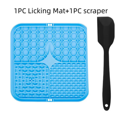 Pet Lick Silicone Mat for Dogs Pet Slow Food Plate Dog Bathing Distraction Silicone Dog Sucker Food Training Dog Feeder Supplies