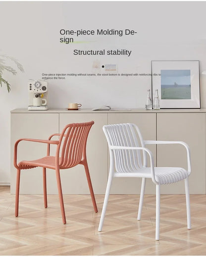 Balcony Plastic Backrest Leisure Luxury Chair Home Restaurant Dining Room Chair Sillas Para Comedor Beach Chairs For Kitchen