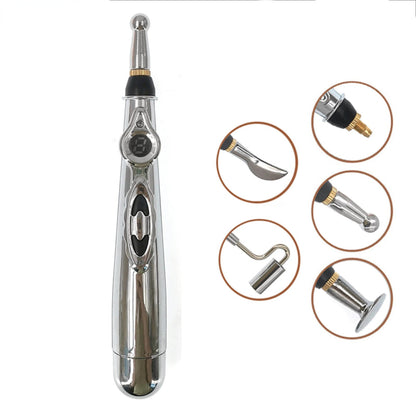 2/5 Heads Electric Acupuncture Point Massage Pen Meridian Energy Massage Pen Pain Relief Therapy Back Neck Face Beauty Roller
