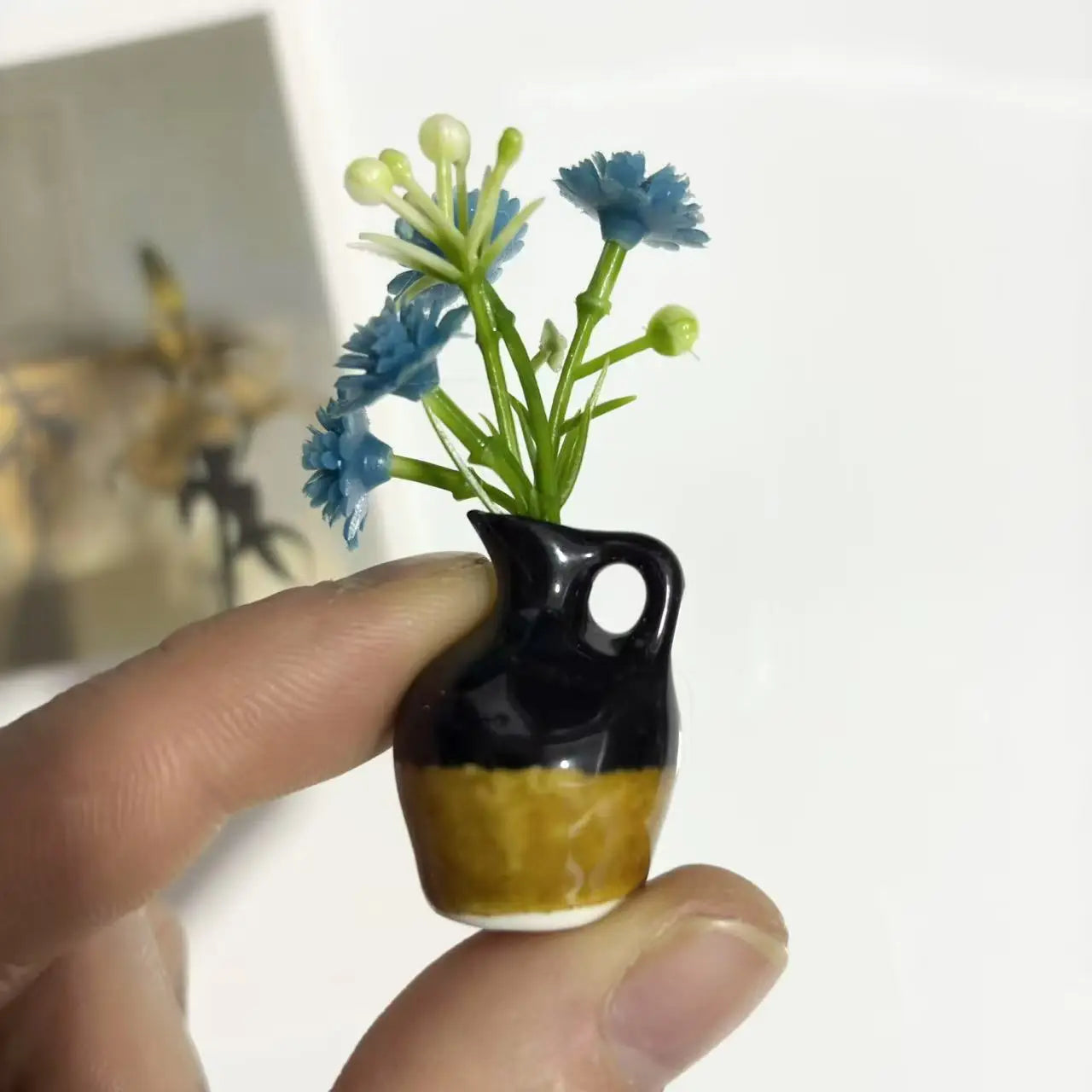 Ins Style Mini Ceramic Small Vase Refrigerator Sticker Creative 3D Stereo Home Decoration Magnet