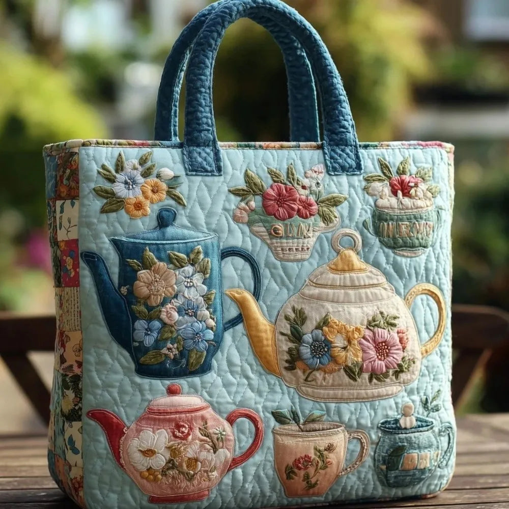 Portable Large Capacity Quilted Tote Bag 3D Printed Pattern