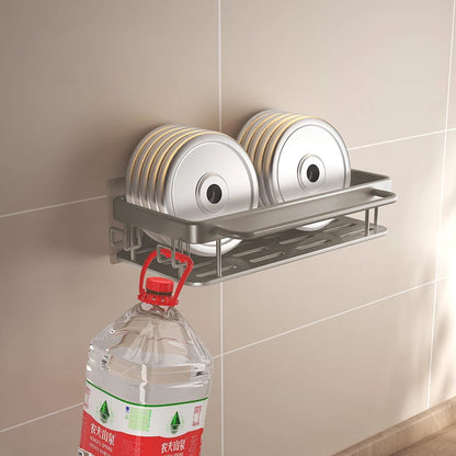 Kitchen Hanging Storage Rack Shelf Towel Sponge Drain Organizer Alumimum Sink Drain Rack Basket Bathroom Shampoo Towel Holder