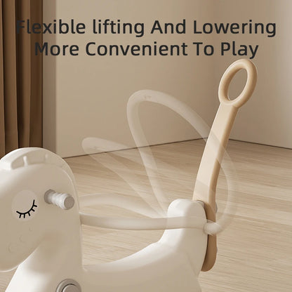 Toy Animals Rocking Horse Baby Plastic Unicorn Children Rich Cheap Cartoon 3 in 1 Mini Indoor Playground Chair