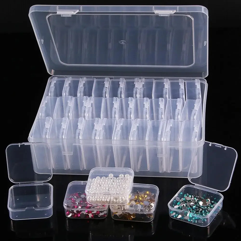 Transparent-bead Plastic Storage Box Desktop Bead-Making Separate Packaging Jewelry Accessory Transparent-plastic-beandesk-stora