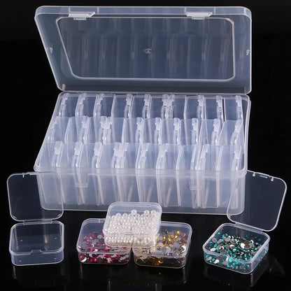 Transparent-bead Plastic Storage Box Desktop Bead-Making Separate Packaging Jewelry Accessory Transparent-plastic-beandesk-stora