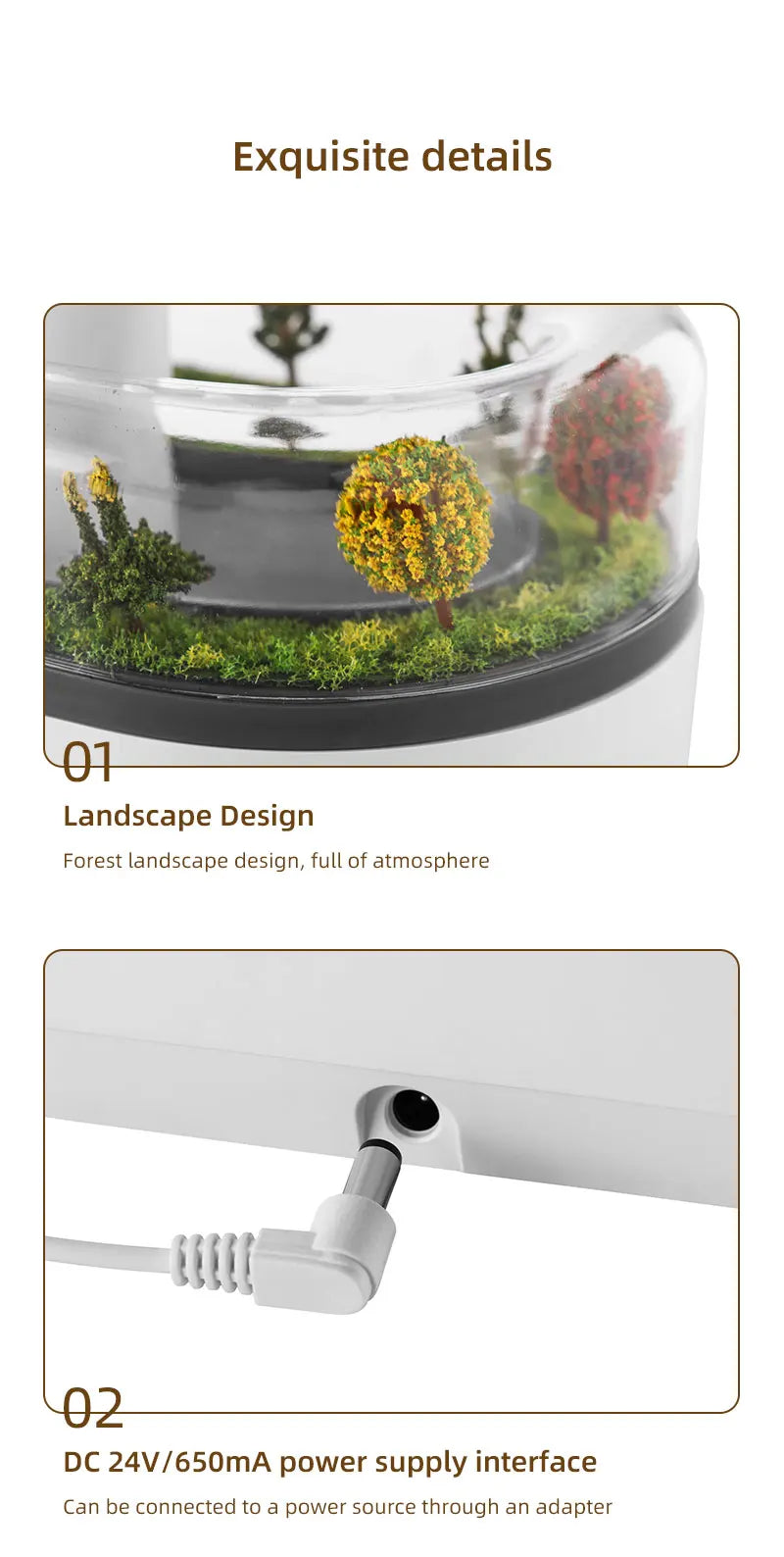 250ml Raindrop Aroma Diffuser with Color Light